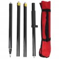 Surveying Prism Pole Mount Prism 2 Meter 4 Section Survey Rtk Gps Carbon Fibre With Level Bubble 0mm Constant