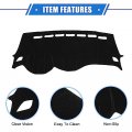 Vekauto Dashboard Cover Compatible For Chevy Trax 2017-2020 Durable Polyester Black Front Dash Mat