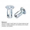 Uxcell M4 Jack Nuts 10pcs Threaded Insert Nut Carbon Steel Zinc-plated Rivet For Thin Metal 16 8mm Length