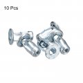 Uxcell M4 Jack Nuts 10pcs Threaded Insert Nut Carbon Steel Zinc-plated Rivet For Thin Metal 16 8mm Length