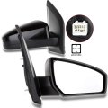 Driver And Passenger Side View Mirrors For 2007-2012 Nissan Sentra Smooth Non-folding Non-heated Abs