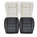 4pcs Front Driver Passenger Bottom Seat Cover Black Foam Cushion For Ford F250 F350 F450 F550 Lariat 2002-2007 