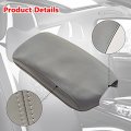 Boxcheer Center Console Cover For Toyota Camry 2012-2017 Microfiber Leather Armrest Automotive Accessories Gray White Stitch