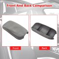 Boxcheer Center Console Cover For Toyota Camry 2012-2017 Microfiber Leather Armrest Automotive Accessories Gray White Stitch