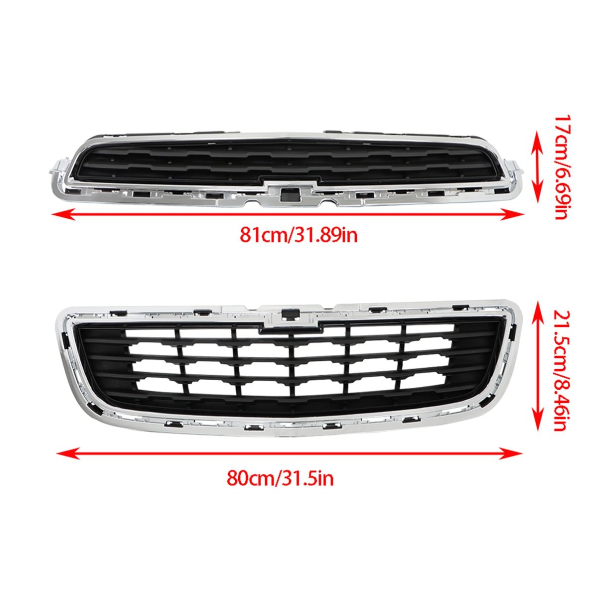 Front Upper Lower Grille Black Replacement For 2014 2015 2016 Trax Plastic Direct Radiator Grill With Housing