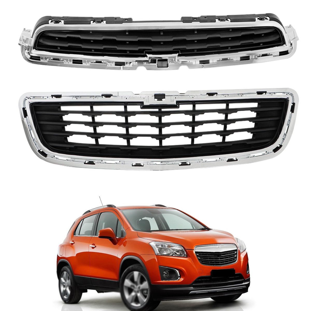 Front Upper Lower Grille Black Replacement For 2014 2015 2016 Trax Plastic Direct Radiator Grill With Housing