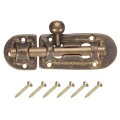 Copper Barrel Bolt Latch Vintage Solid Brass Buckle Lock With Screws Large Barn Door Locks For Furniture Hardware Restoration 