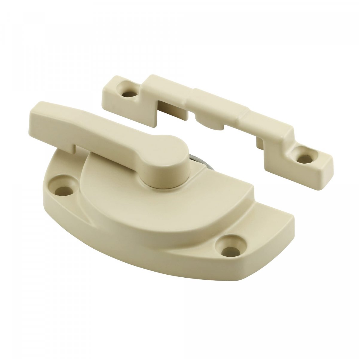 F 2917 Window Sash Lock With Keeper 1 875 In Hole Center Beige Finish Includes Screws For Altrium Vertical Sliding Single And