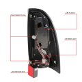 Auto Dynasty Pair Of Black Housing Smoke Lens Full Led Tail Lights Lamps Compatible With Toyota Tacoma 05-15