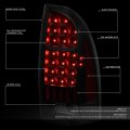 Auto Dynasty Pair Of Black Housing Smoke Lens Full Led Tail Lights Lamps Compatible With Toyota Tacoma 05-15