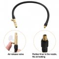 Flexible Stainless Steel 40cm 16 Tire Valve Connect Pipe Air Inflator Extension Rubber Hose Vent With Female Thread For Car