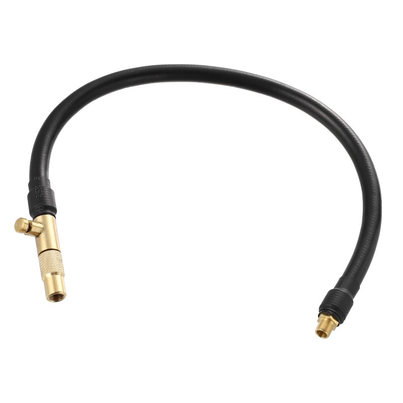 Flexible Stainless Steel 40cm 16 Tire Valve Connect Pipe Air Inflator Extension Rubber Hose Vent With Female Thread For Car
