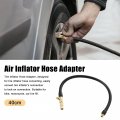 Flexible Stainless Steel 40cm 16 Tire Valve Connect Pipe Air Inflator Extension Rubber Hose Vent With Female Thread For Car
