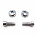 Httmt 2pcs Chrome 6mm Thread Dia Motorcycle Car Decorative License Plate Bolts Screws 