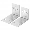 Adjustable L Corner Braces With Slot 4 Set 3 27 X1 77 X3 Right Angle Bracket Fastener For Furniture Mending Silver 