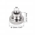 Uxcell Knurled Thumb Nuts 6pcs M4x0 7mm 304 Stainless Steel Round Knobs Fasteners For 3d Printer Parts Silver Tone