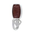 Vicenza Designs H5015 Equestre Leather Insert Hook Brown Satin Nickel 