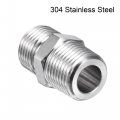 Uxcell 304 Stainless Steel Pipe Fitting Reducer Adapter G 1 2 Male X Npt For Water Oil Air Pressure Gauge Engine Temp Sensor