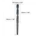 Uxcell 13 4mm Twist Drill Bit With Mt1 Morse Taper Shank 100mm Flute Length High-speed Steel Black Oxide