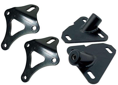 Bolt In Solid Motor Mounts Combo For Gm Metric Frame 1 2 13 Threaded Alloy Steel And Aluminum Engine Black