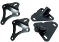 Bolt In Solid Motor Mounts Combo For Gm Metric Frame 1 2 13 Threaded Alloy Steel And Aluminum Engine Black 