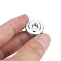 5pcs M6 Knurled Thumb Nuts Carbon Steel Round Flat Head Through Hole Handle Nut Lock Adjusting Thin Type Nickel Plated Silver