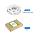 5pcs M6 Knurled Thumb Nuts Carbon Steel Round Flat Head Through Hole Handle Nut Lock Adjusting Thin Type Nickel Plated Silver