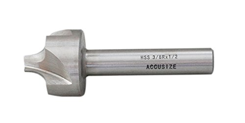 Accusize Hss Corner Rounding End Mill Set Size From 1 16 to 3 8 