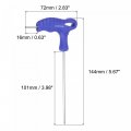 Uxcell 2 5mm Ball End Hex Key T-handle Wrench Spanner Metric Cr-v Steel Pcs