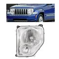Left Headlight Assembly With Fog Light For 2008 2012 Jeep Liberty Replacement Ch2502196 55157339ae Clear Lens Chrome Housing 