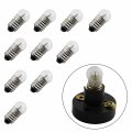 Ruiling 10-pack E10 Mini Light Bulbs Screw Base Indicator Incandescent Bulb Old-fashioned Flashlight Lamp For Physical 