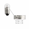 Ruiling 10-pack E10 Mini Light Bulbs Screw Base Indicator Incandescent Bulb Old-fashioned Flashlight Lamp For Physical