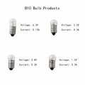 Ruiling 10-pack E10 Mini Light Bulbs Screw Base Indicator Incandescent Bulb Old-fashioned Flashlight Lamp For Physical