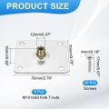 5pcs M10 Brad Hole T Nut 70mm 2 8inch Square Base Weld Nuts Flange Insert Female Thread With Mounting Screws For Wood Furniture