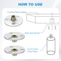 5pcs M10 Brad Hole T Nut 70mm 2 8inch Square Base Weld Nuts Flange Insert Female Thread With Mounting Screws For Wood Furniture