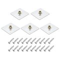5pcs M10 Brad Hole T Nut 70mm 2 8inch Square Base Weld Nuts Flange Insert Female Thread With Mounting Screws For Wood Furniture
