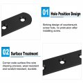 Uxcell Straight Bracket Stainless Steel 248x20mm Flat Brace Corner Fastener With Screws For Joint Repair Plate Brackets Black