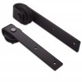 Ccjh Sliding Barn Door Hardware Roller Hangers Only Wheel Black-2 Pack No Track J Shape