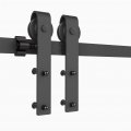 Ccjh Sliding Barn Door Hardware Roller Hangers Only Wheel Black-2 Pack No Track J Shape 