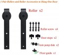 Ccjh Sliding Barn Door Hardware Roller Hangers Only Wheel Black-2 Pack No Track J Shape