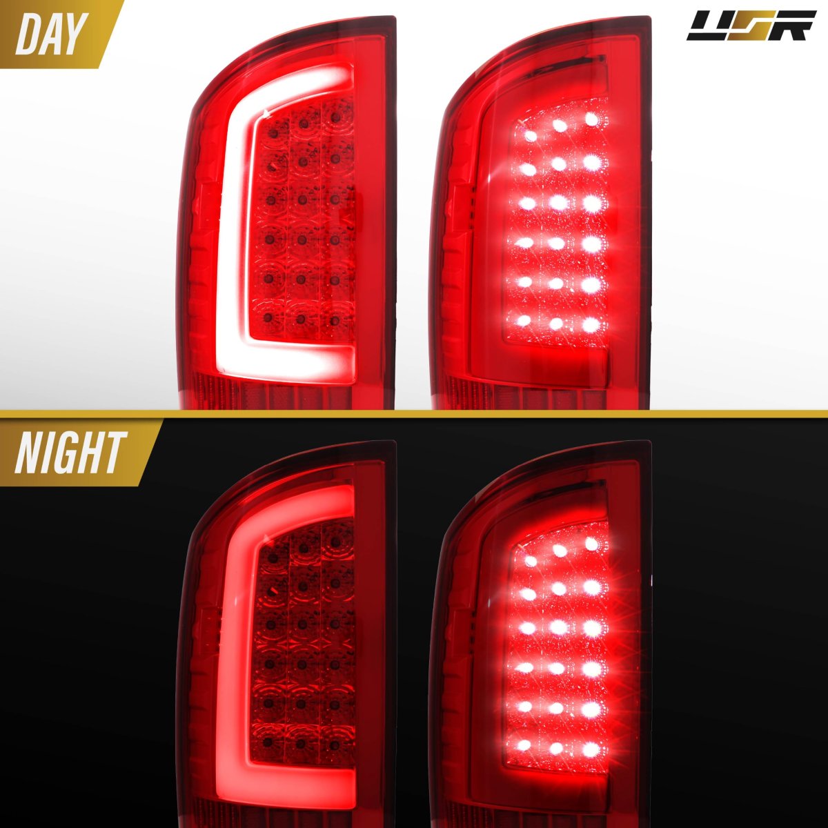 Usr Unique Style Racing 02-06 Dr Dh Pickup Tail Light A Rear Lamps Set Left Right For 2002-2006 Dodge Ram Pick Up Trucks All