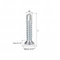 Uxcell 8 X 1 White Screws Self Drilling 100pcs Flat Head Phillips Sheet Metal Screw Wood To