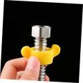 Hemobllo 4 Pcs Bellows Water Pipes Connectors Moonshine 1 2 Heater Hose Inch Supply Line Stainless Steel Faucet Thicken
