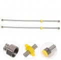 Hemobllo 4 Pcs Bellows Water Pipes Connectors Moonshine 1 2 Heater Hose Inch Supply Line Stainless Steel Faucet Thicken