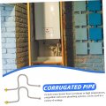 Hemobllo 4 Pcs Bellows Water Pipes Connectors Moonshine 1 2 Heater Hose Inch Supply Line Stainless Steel Faucet Thicken
