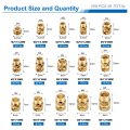 250pcs Brass Metric Threaded Inserts Nuts Kit M2-m6 Heat Set Knurled 3d Printing Injection Molding
