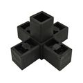 Quick Frame 5 Way Junction Connector Black Nylon Model 9280 For Flush Connections Up To Five Profiles 3 25 In X 2 1 