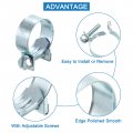 Uxcell 10pcs Mini Fuel Line Pipe Hose Clamp Clip Adjustable -22mm 0 79 -0 87 Injection Style Zinc Plated Tube Clamps