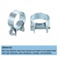 Uxcell 10pcs Mini Fuel Line Pipe Hose Clamp Clip Adjustable -22mm 0 79 -0 87 Injection Style Zinc Plated Tube Clamps