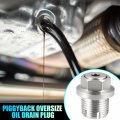 X Autohaux 1 Set M18 1-1 5 15mm Oversize Piggyback Oil Drain Plug Stainless Steel Self Tapping Pan Thread Repair Kit For Car